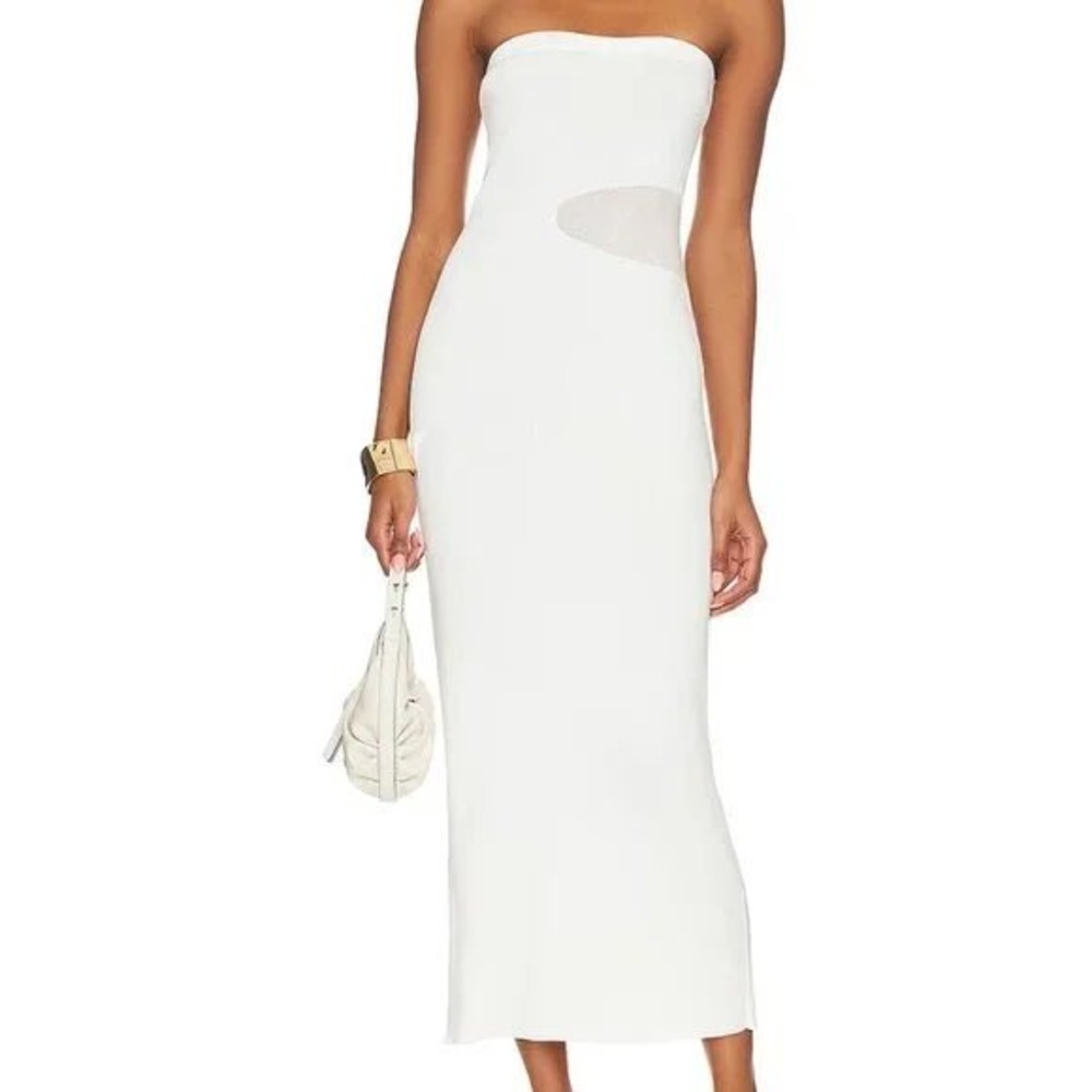 MISA‎ Los Angeles Dua White Dress Sz L NWT